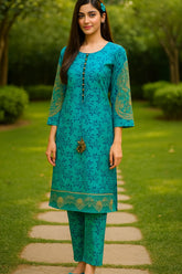 Zahra Premium Printed & Embroidered 2-Piece