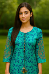 Zahra Premium Printed & Embroidered 2-Piece