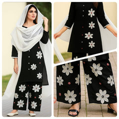 Bilqees Black Embroidered 3-Piece