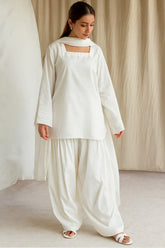 White Diamond Embroidered 3pcs