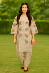 Mahnoor  2-Piece Embroidered Dres